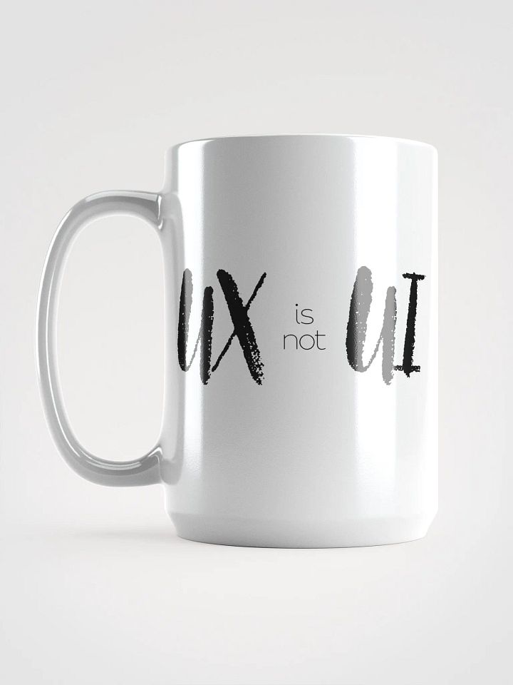 UX ≠ UI White Glossy Mug product image (2)