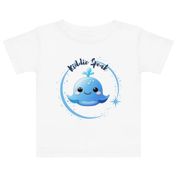 Kiddie Speak Blue Whale Baby Jersey T-Shirt product image (1)