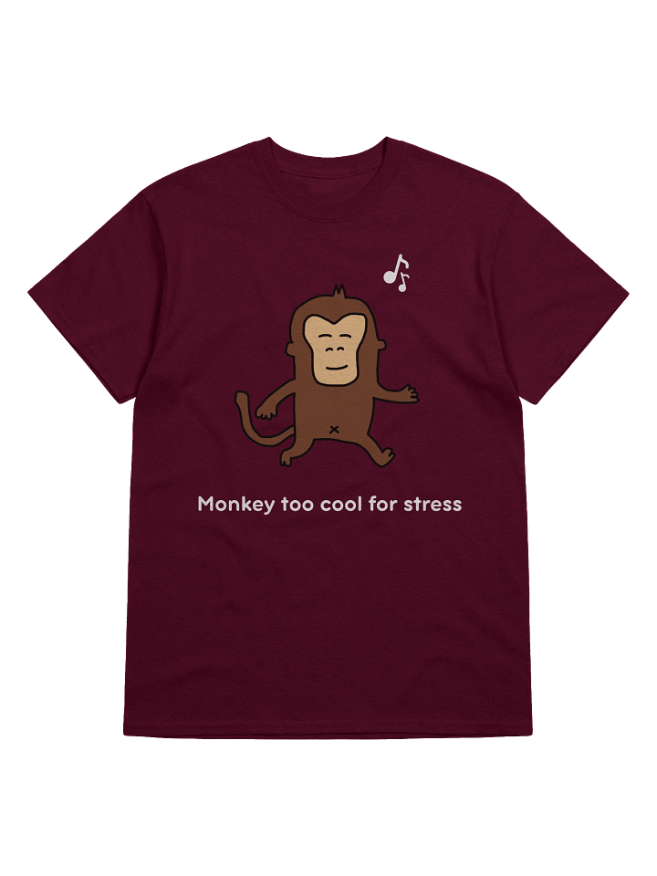 "Monkey Too Cool For Stress" T-Shirt (Dark) product image (13)