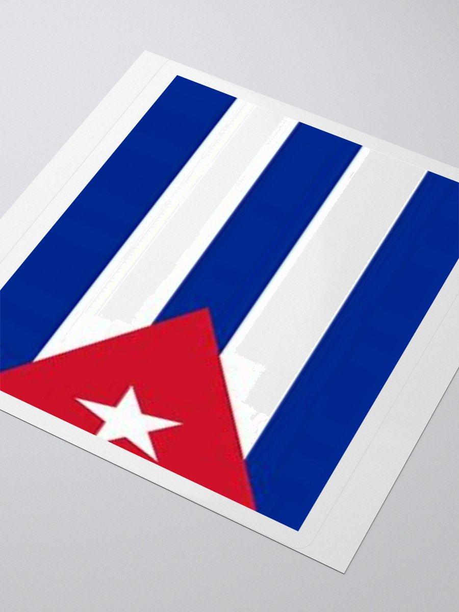 Cuba Flag Sticker | White Star Design | Durable Vinyl | 3 Sizes product image (7)