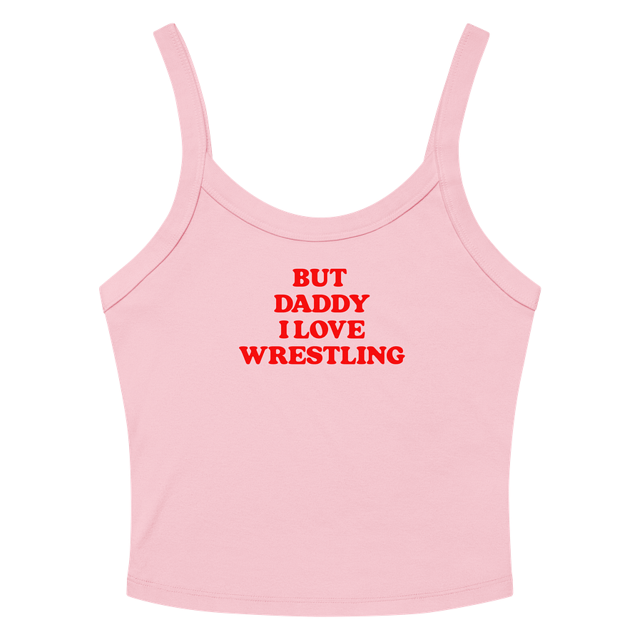 But Daddy, I Love Wrestling Micro Ribbed Tank Top (Red Font) product image (14)