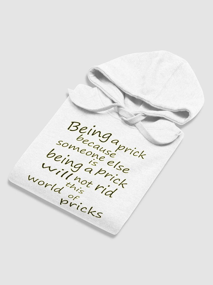 Stop Being A Prick - Black & Yellow Lettering - Cotton Heritage Unisex Premium Hoodie product image (3)