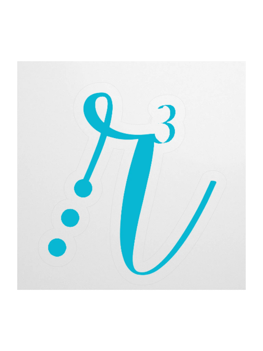 R³ - Turquoise Monogram Kiss Cut Stickers product image (1)
