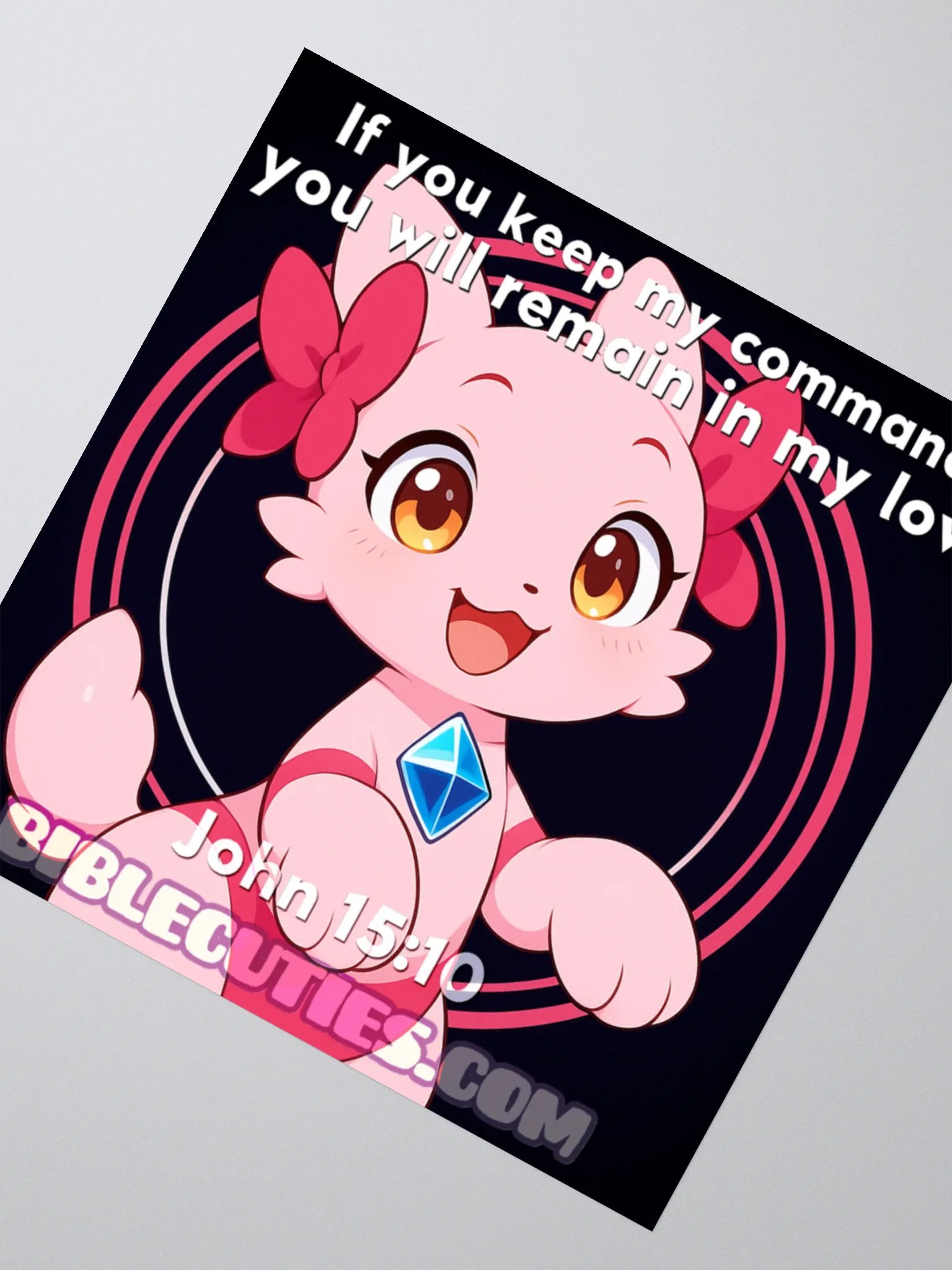 Bible Cuties Valeria - If you keep my commands you will remain in my love Sticker product image (3)