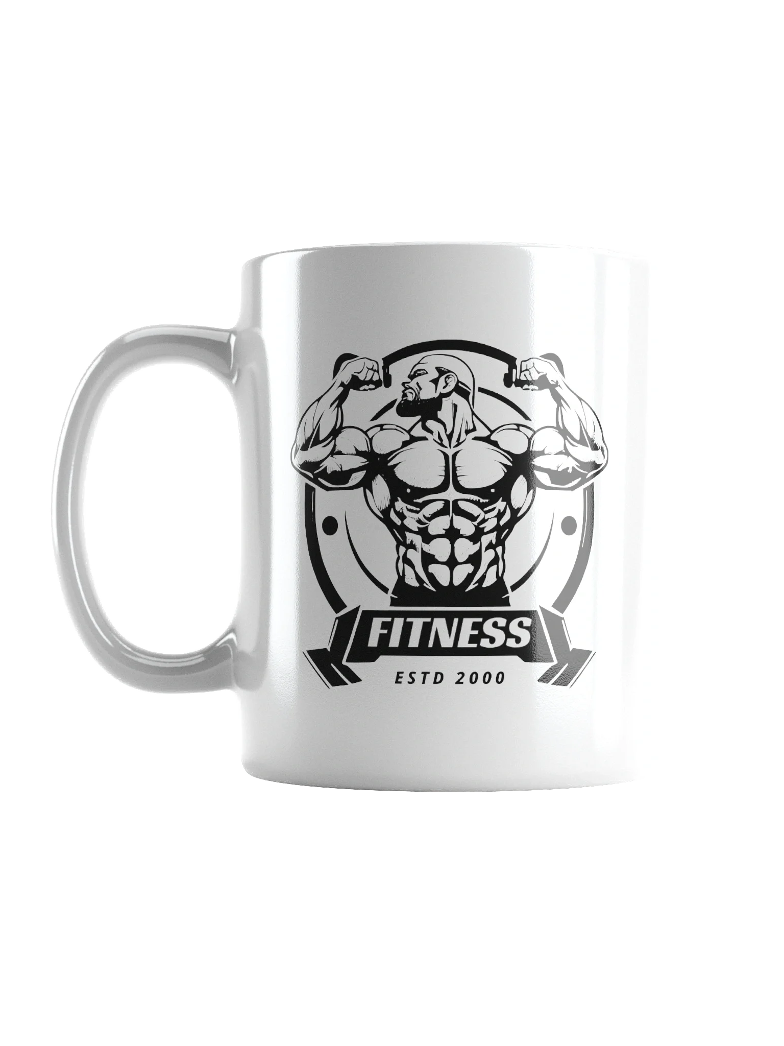 Muscular Fitness White Glossy Mug product image (2)