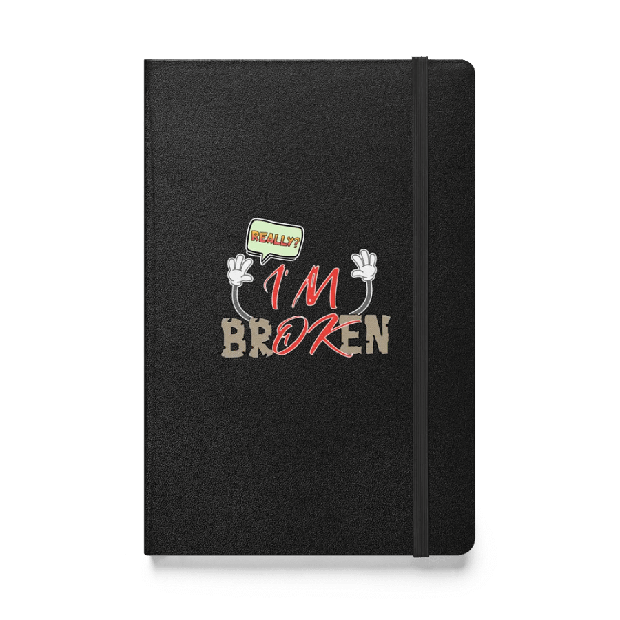 Im Broken Im Ok Playful Distress Hardcover Notebook product image (1)