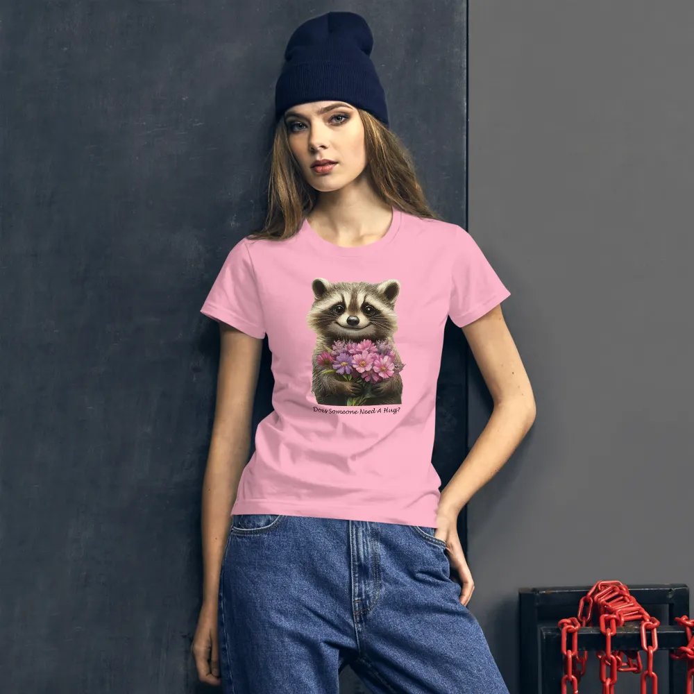 Floral Raccoon Women's Tee product image (3)