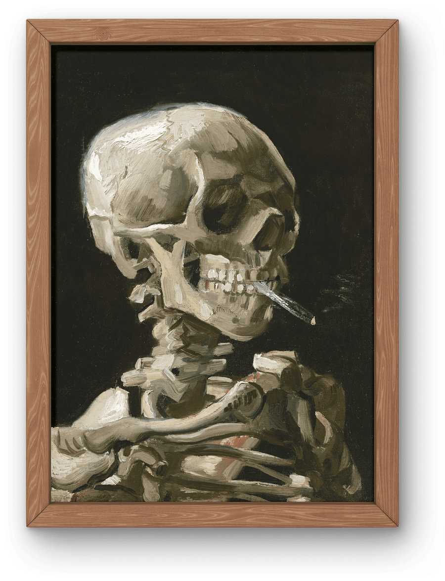 [Digital] Vincent van Gogh's Head of a skeleton with a burning cigarette (1886) product image (1)