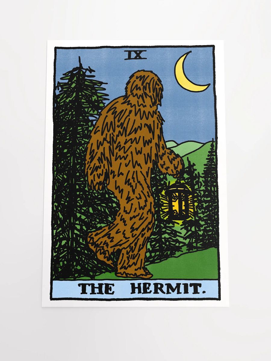 Bigfoot Hermit Tarot Card Print product image (1)