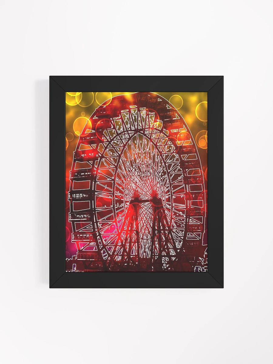 Vintage Worlds Fair Ferris Wheel In Bokeh Lights Framed Poster product image (119)