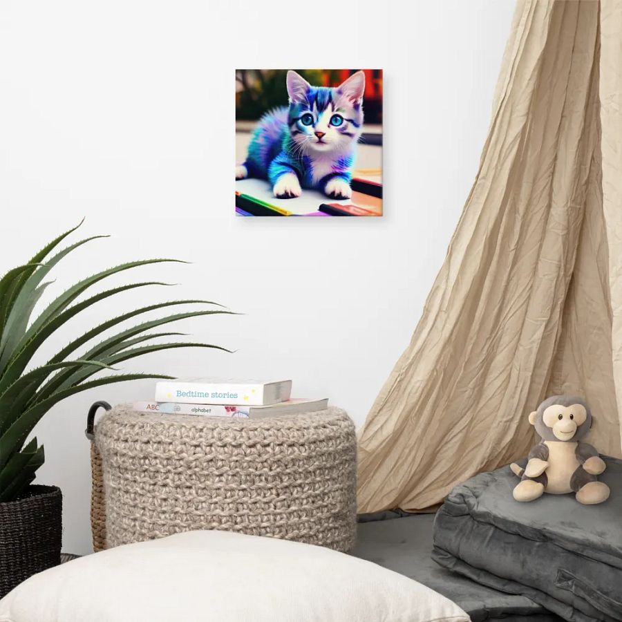 Cute Cat Digital Painting - v12 product image (7)