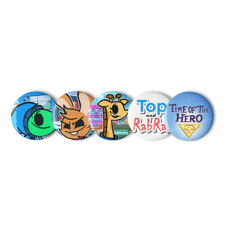 Top and RabRab Pin Buttons Set product image (2)