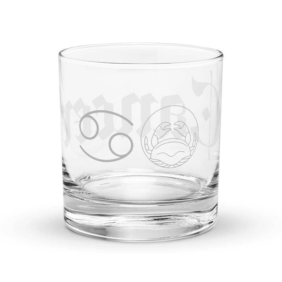 Gothic Cancer Zodiac Rocks Glass product image (4)