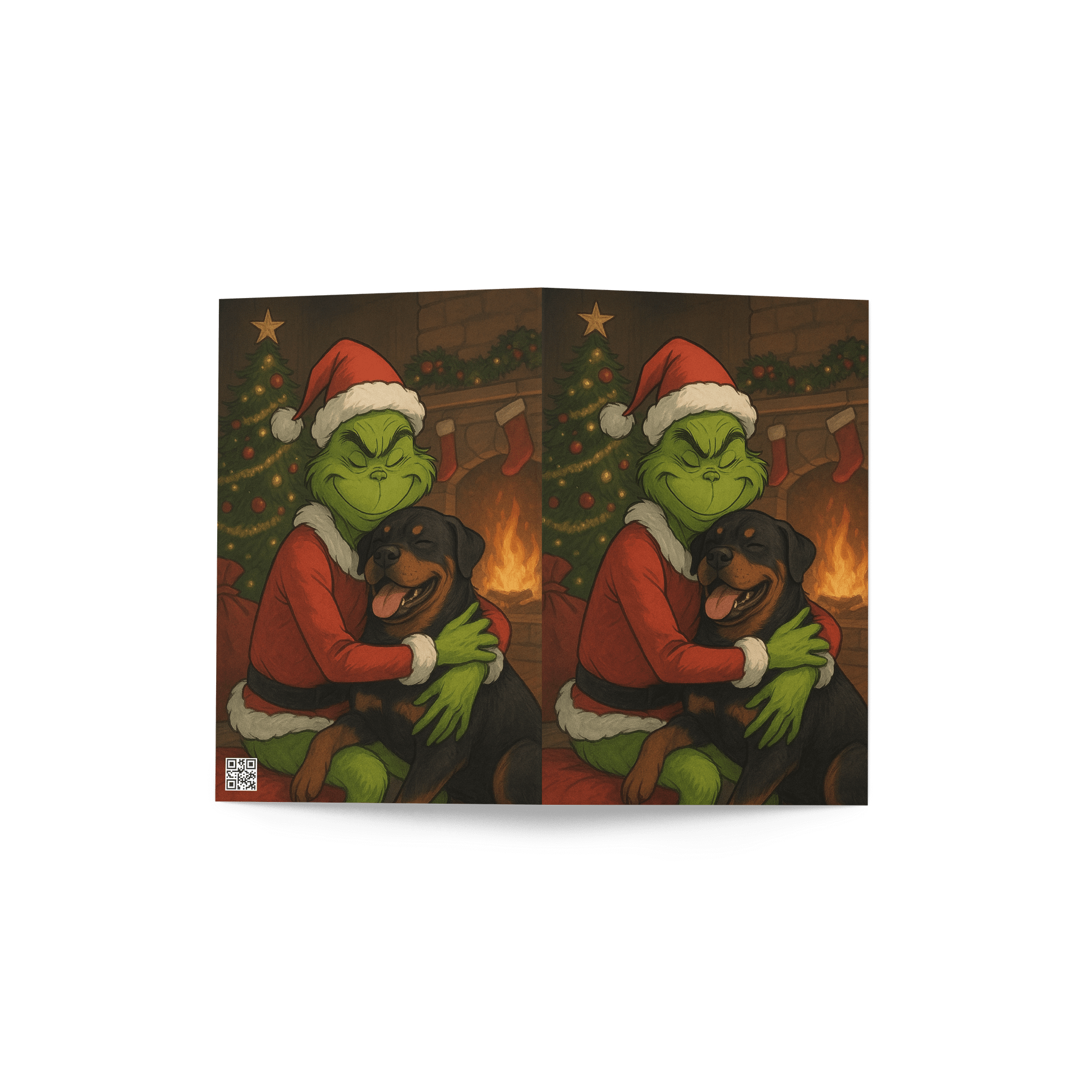 Grinch & Rottweiler Christmas Greeting Card product image (4)