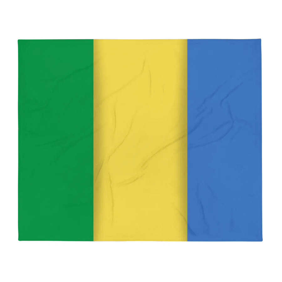 Green Yellow Blue Flag Colored Throw Blanket product image (2)