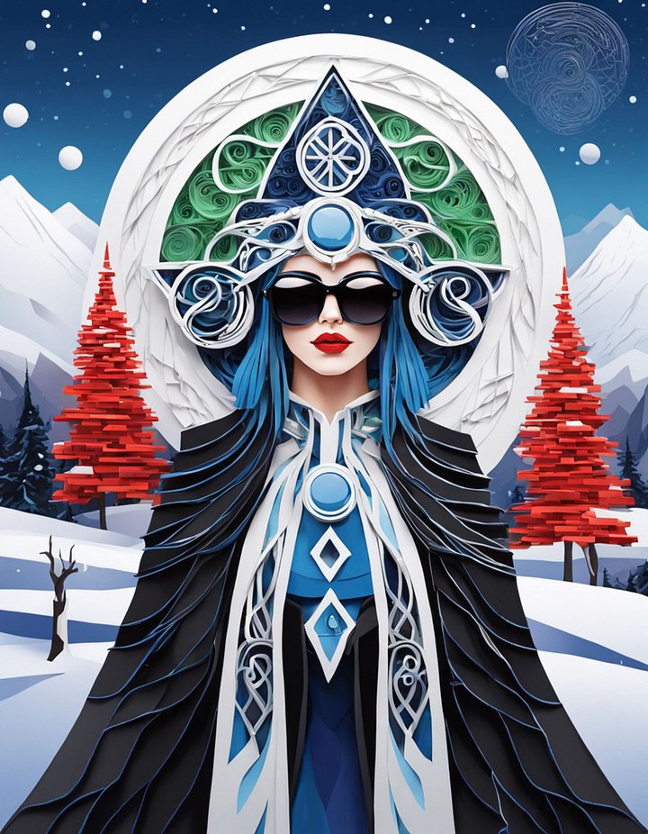 Winter Wiccan 07 - Instant Download product image (1)
