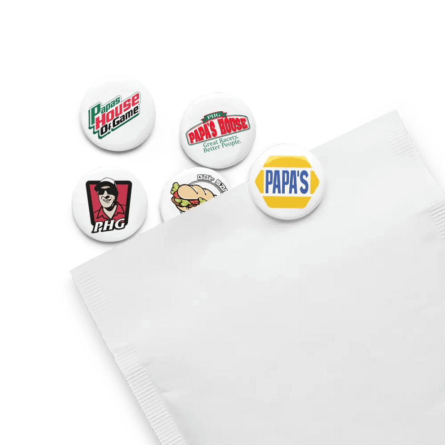Papas House Of Game Emblem Pin Buttons product image (8)