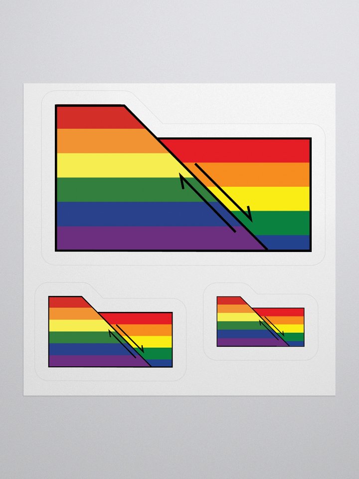Faulted Pride Flags- Rainbow sticker product image (1)