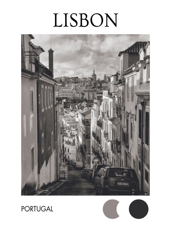 Streets of Lisbon I - Black & White - Digital product image (1)
