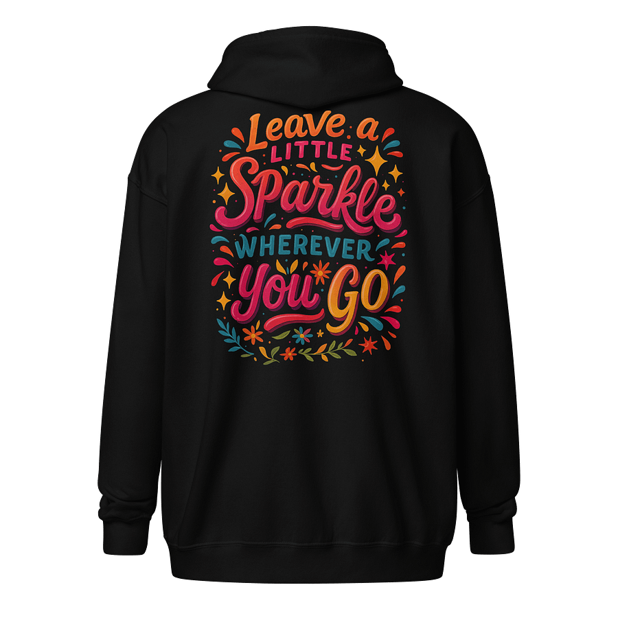 Shine Loud Glow Brighter – Rainbow Burst Zip Hoodie product image (1)