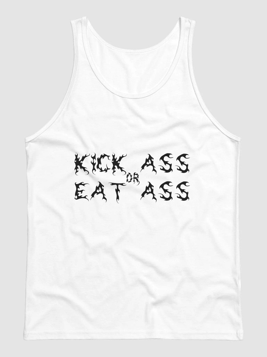 Kick Ass Or Eat Ass Tank Top (White) product image (1)