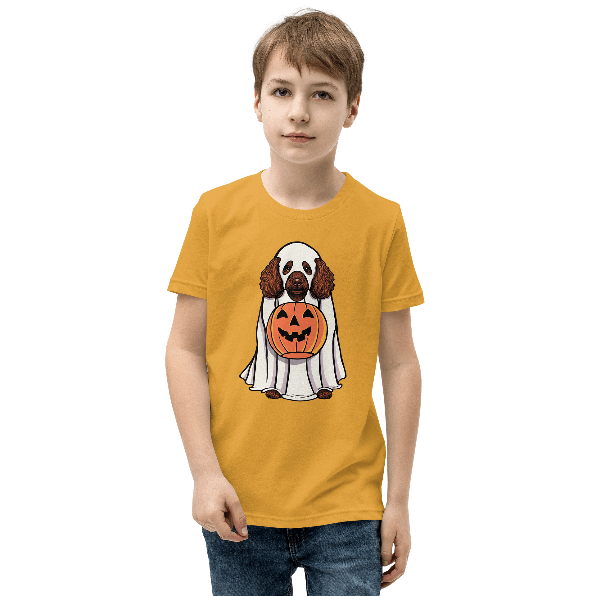 Halloween Miniature Poodle(Brown) Youth T-Shirt product image (1)