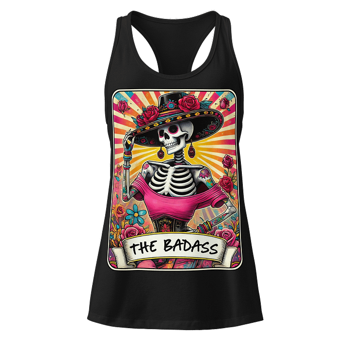 Badass Skeleton Racerback Tank product image (1)
