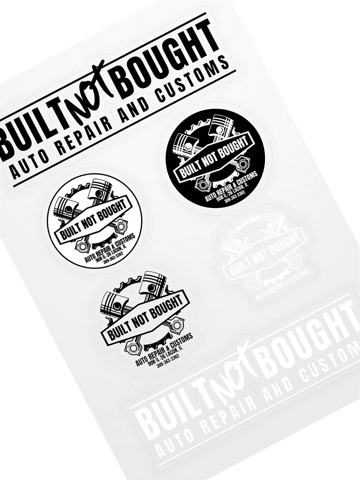 Built Not Bought Sticker Pack product image (1)