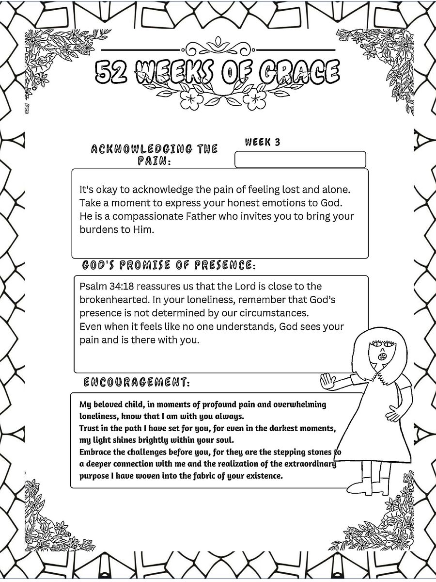 52 Weeks of Grace Christian Coloring Devotional product image (4)