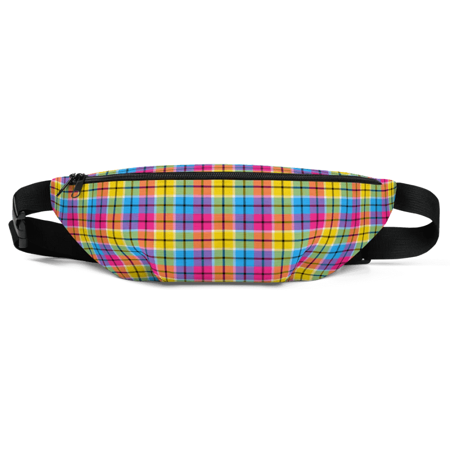 Hot Pink, Turquoise, and Yellow Plaid Fanny Pack product image (2)