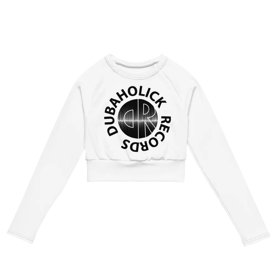 DR Circle All-Over Print Recycled Long Sleeve Crop Top product image (2)