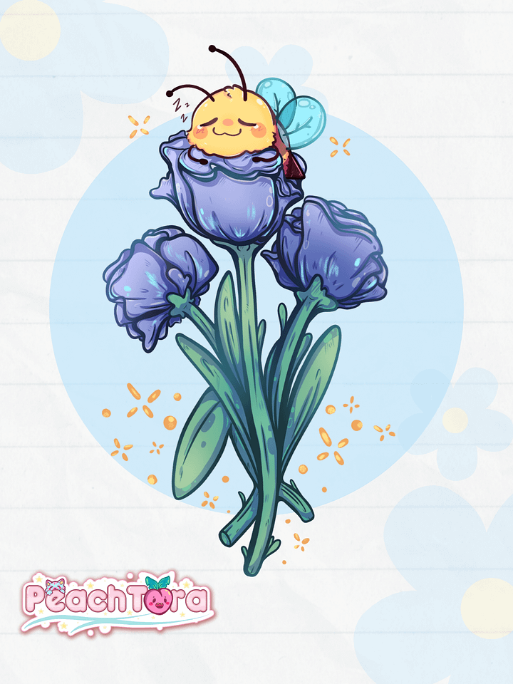 Sleepy Flower Bee 🌷 (Clear) product image (1)