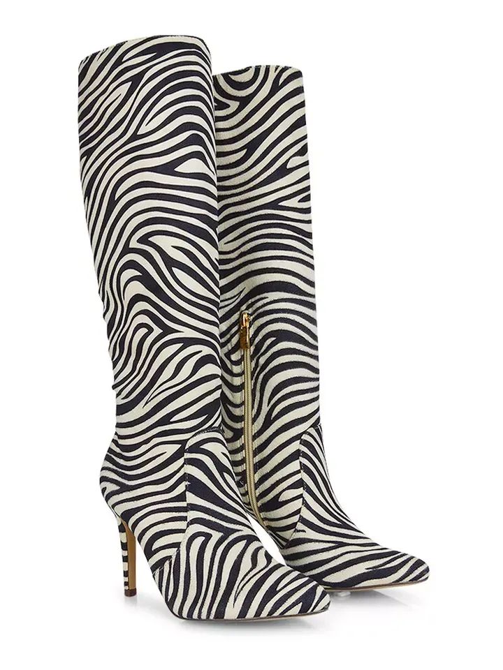 Womens Knee High Boots Ladies Pointed Toe Stiletto Heel Party Formal Long Shoes product image (1)