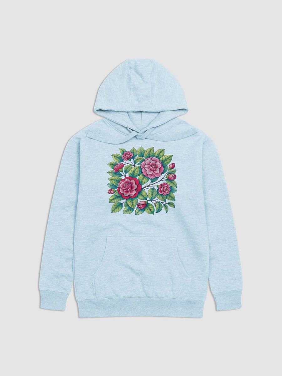 Cotton Heritage Unisex Premium Hoodie | AI-Crafted Camellia Flower Design product image (2)