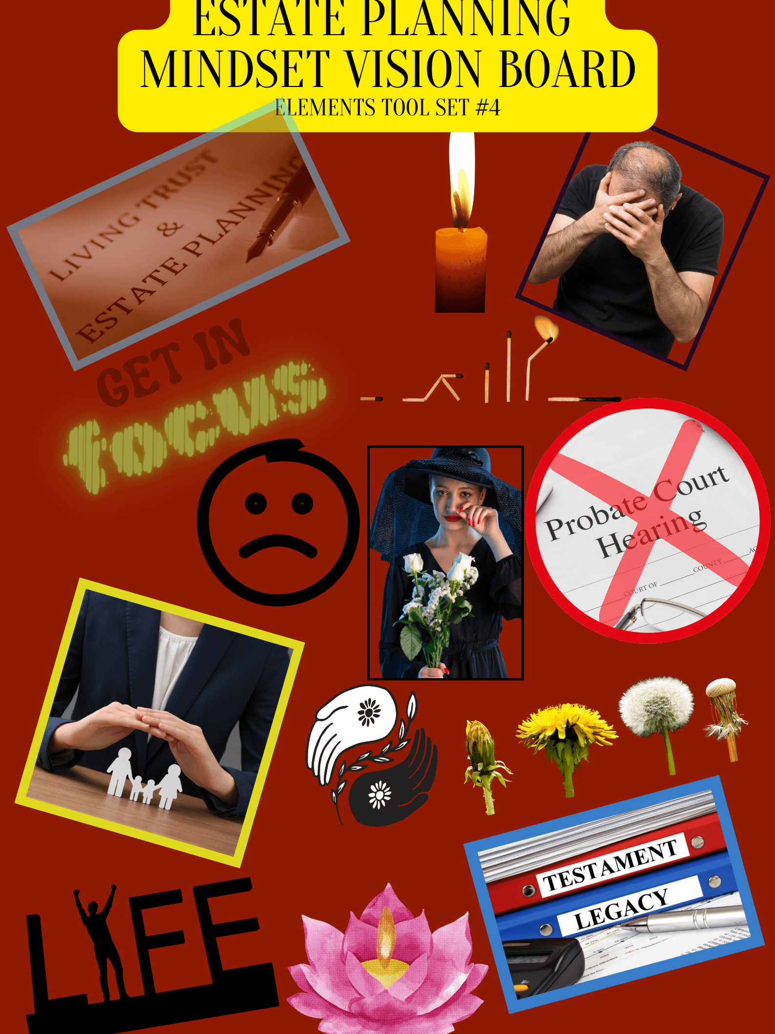 SMART MOMS ESTATE PLANNING MINDSET VISION BOARD KIT 2024-2025 product image (8)