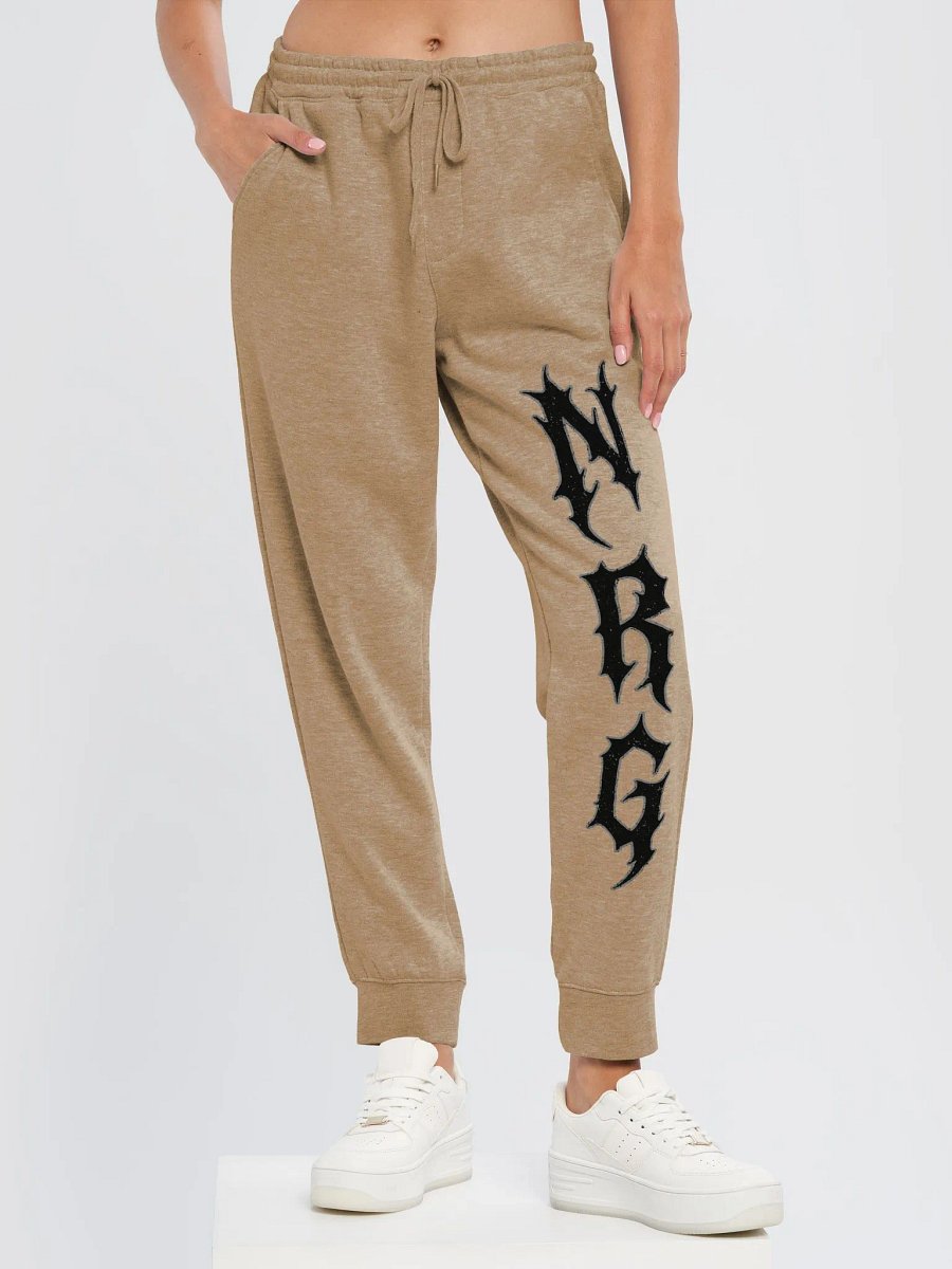 NRG Grunge Logo Midweight Fleece Joggers (Black Print) product image (16)