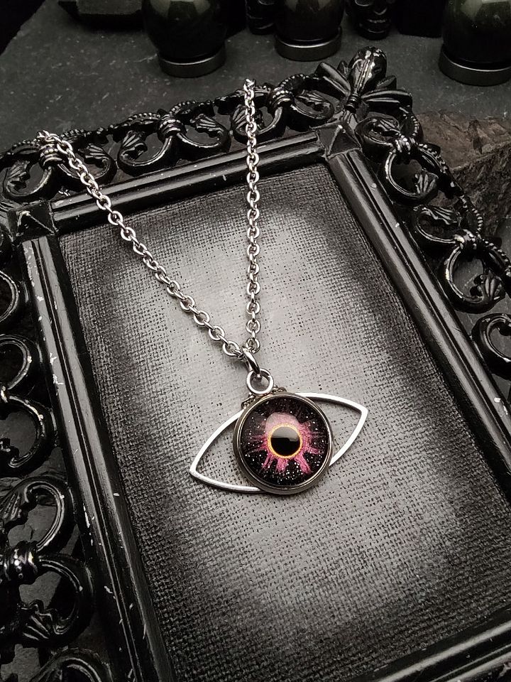 Eye Painted Amulet - Nebula Wisp product image (1)