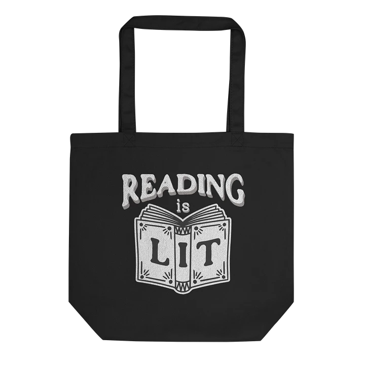 Reading Is Lit Canvas Tote product image (1)