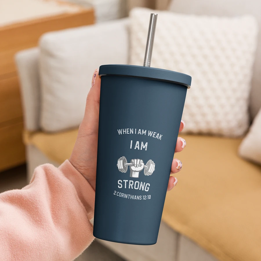 I Am Strong 20 oz. Insolated Cup: Navy product image (15)