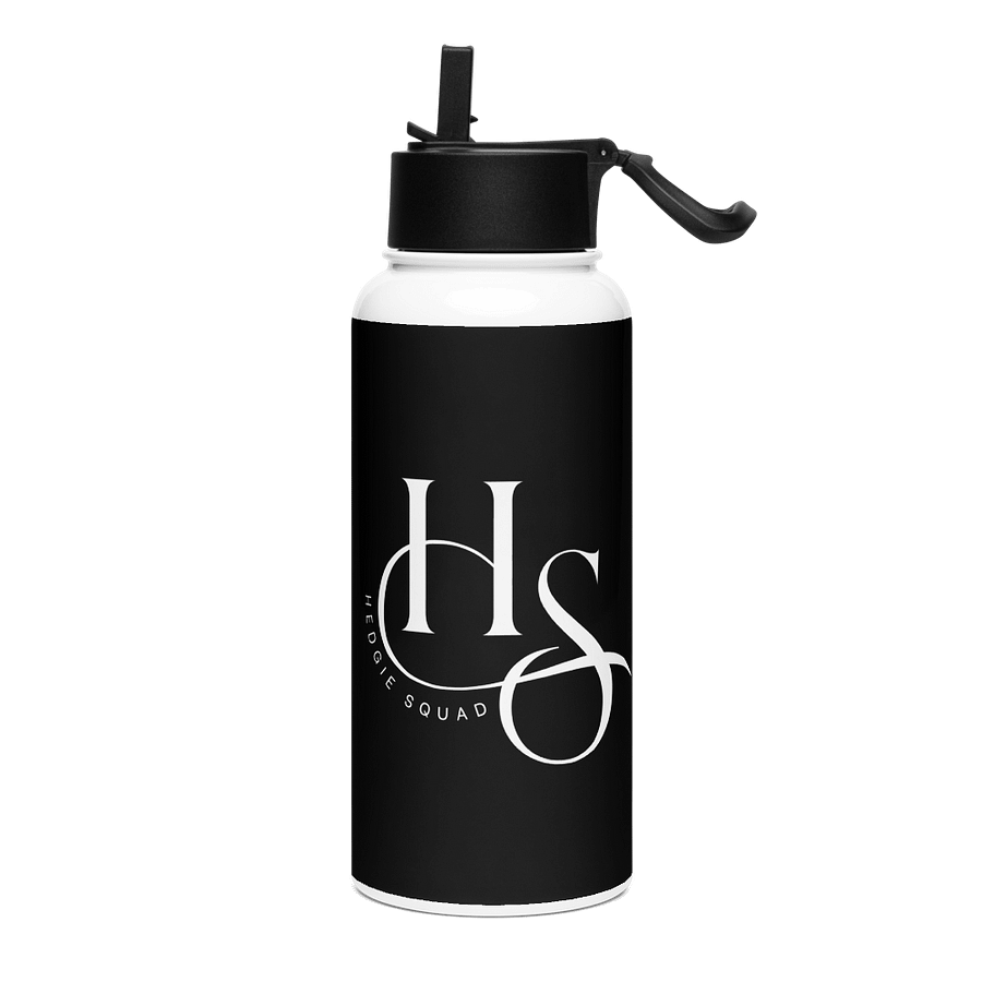 Hedgie Squad black steel water bottle product image (2)