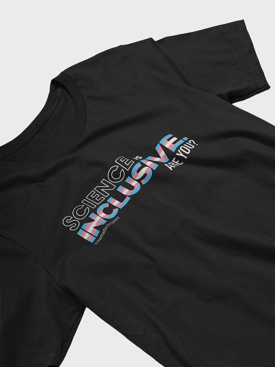 Science Is Inclusive Tee - Trans Pride - Black product image (3)