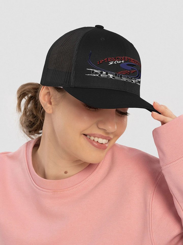 Retro Trucker Hat - Property Of HApex Gear 2024 - Embroidered - With Black HApex Gear Black Logo product image (2)