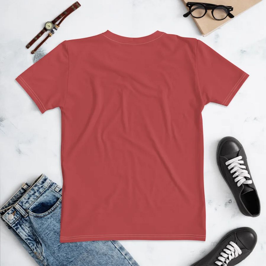 Plain Brick Red Soft Summer Women's Crewneck Polyester Heavyweight Premium T-Shirt by Treasure Pie product image (2)