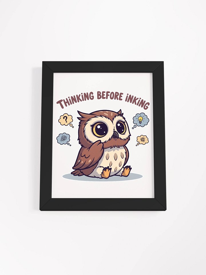 Overthinking Owl Framed High-Quality Matte Poster product image (1)