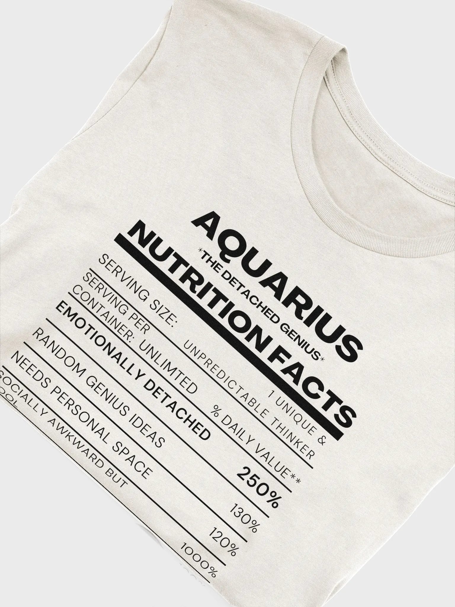 AQUARIUS Nutrition Facts T-Shirt product image (10)