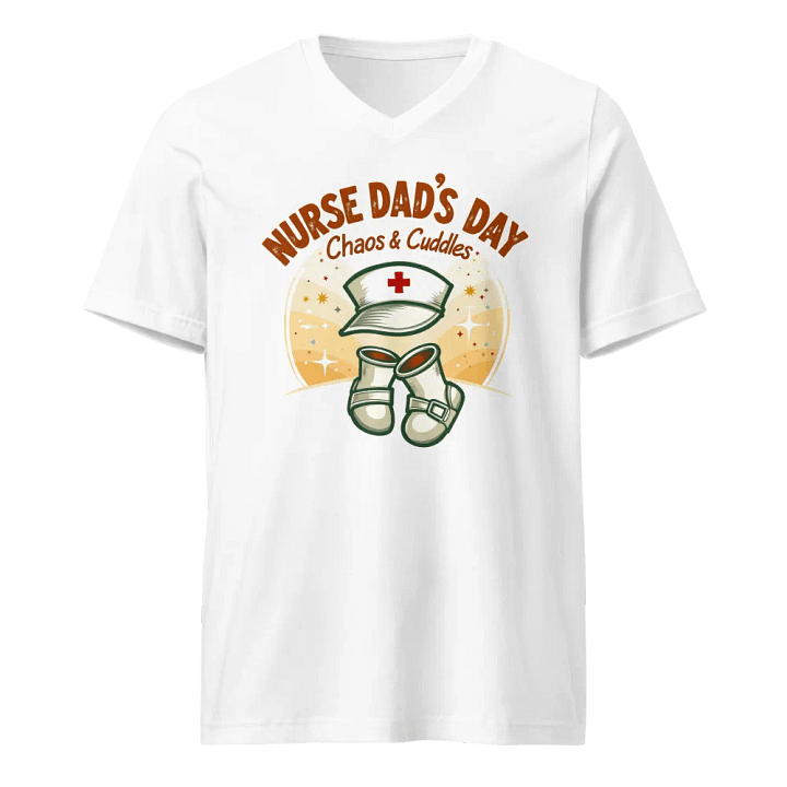 Chaos & Cuddles Nurse Dad's Day V-Neck Tee product image (1)