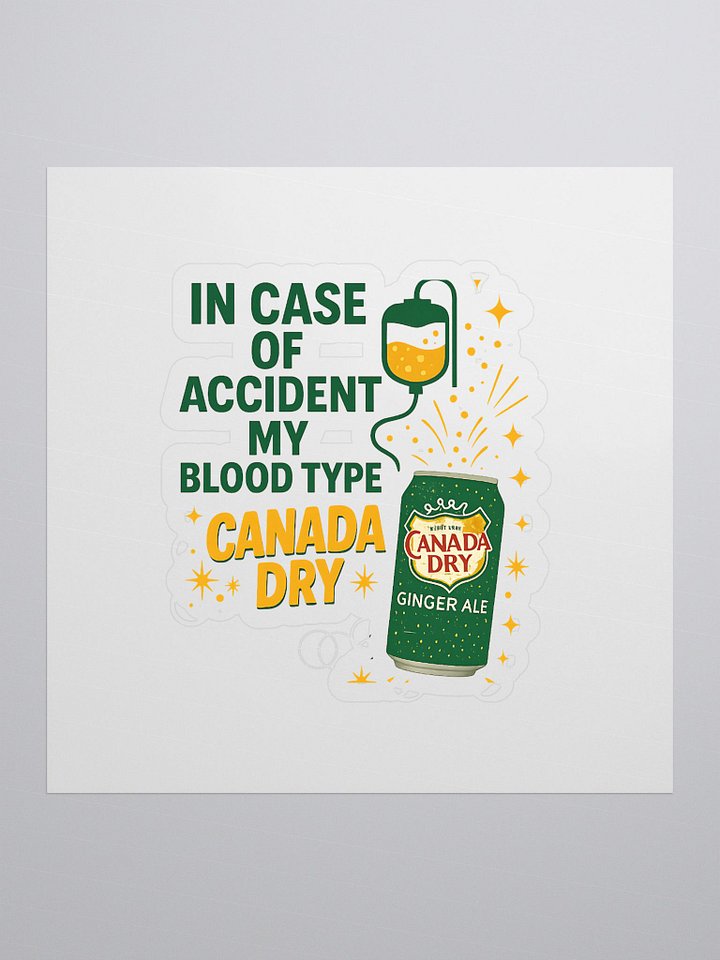 Canada Dry Blood Type Kiss Cut Stickers product image (1)