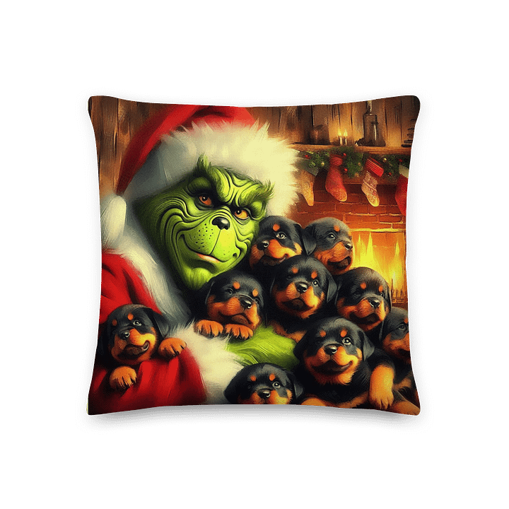The Grinch Who Stole Rottweilers Premium Pillow product image (1)