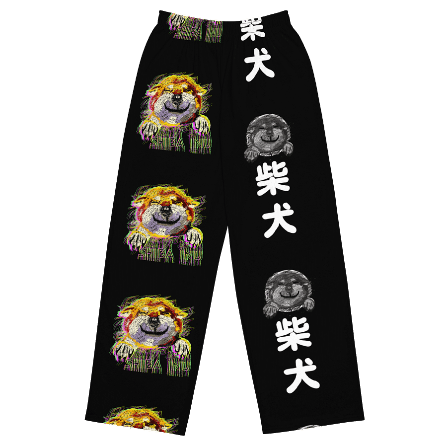 "HI" SHIBA INU Cozy Street Chic: Unisex Wide-Leg Pants product image (1)