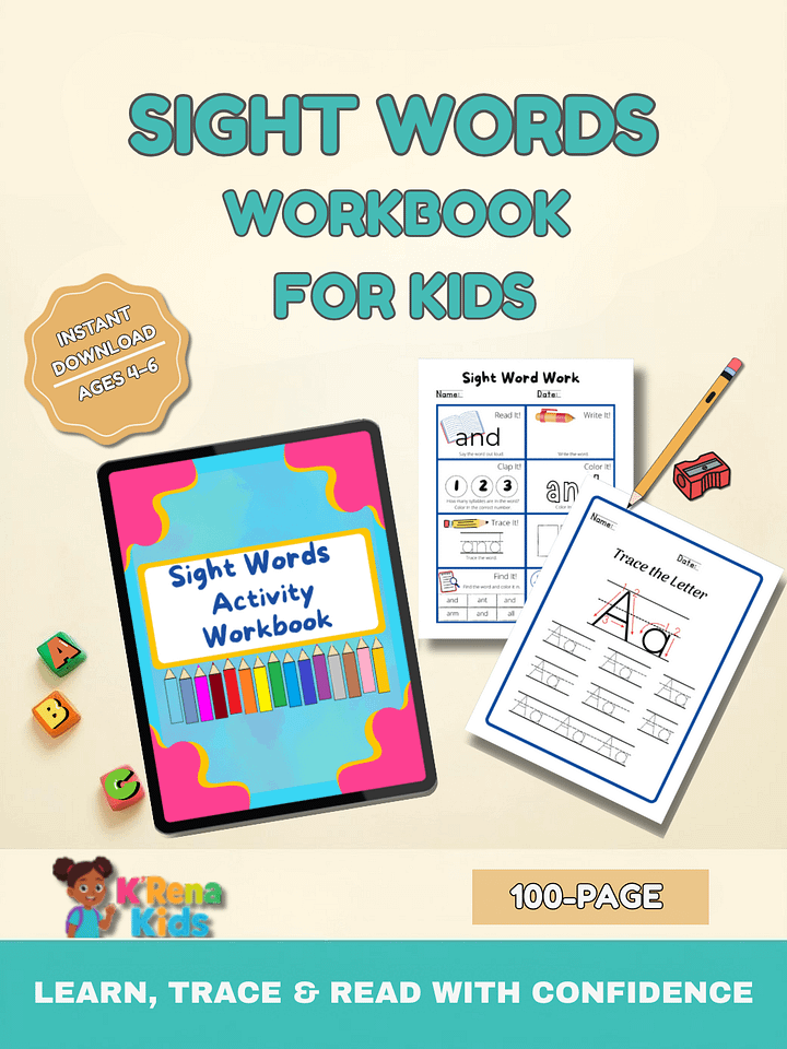 Sight Word Activity Workbook product image (1)